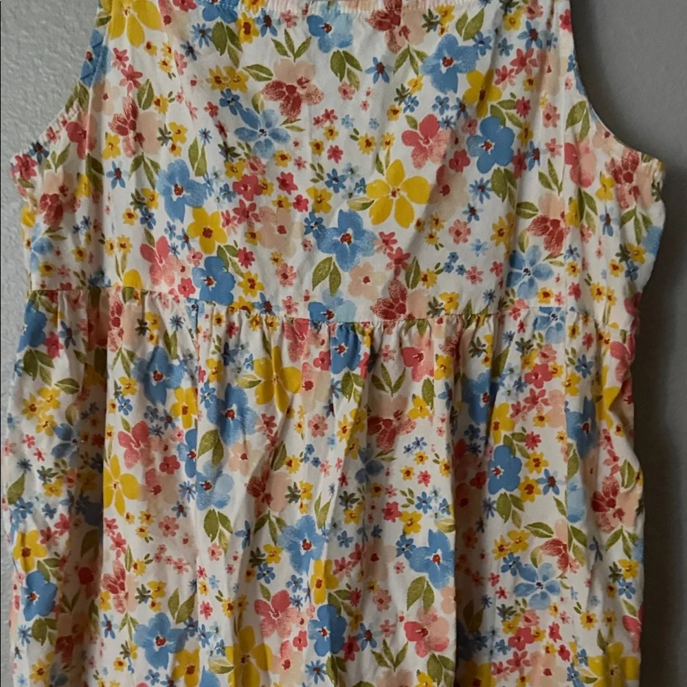 Old Navy Floral Cotton Sundress in White, Blue, Yellow, Pink